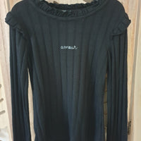 Pull fin brodé "amour" Maëlya