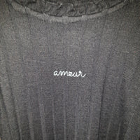 Pull fin brodé "amour" Maëlya