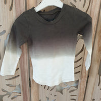 T-shirt manches longues dégradé kaki