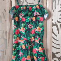 Combishort à fleurs