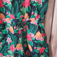Combishort à fleurs