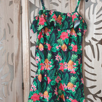 Combishort à fleurs
