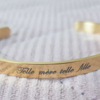 Bracelet jonc telle mère telle fille