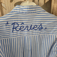 Chemise rayée avec broderie "Rêve" au dos