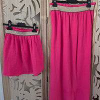 Jupe longue en gaze de coton maman