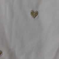 T-shirt coeurs brodés dorés