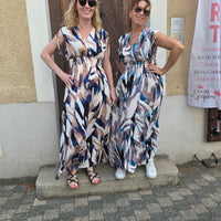 Robe longues motifs feuilles