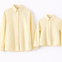 Chemise rayée jaune brodée "Summer Lover" (Maman)