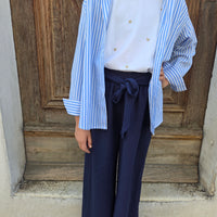 Chemise rayée avec broderie "Rêve" au dos