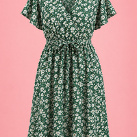 Robe courte motifs fleurs