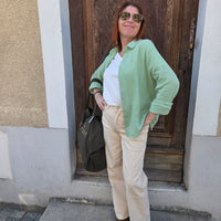 Chemise gaze de coton vert pâle (Maman)