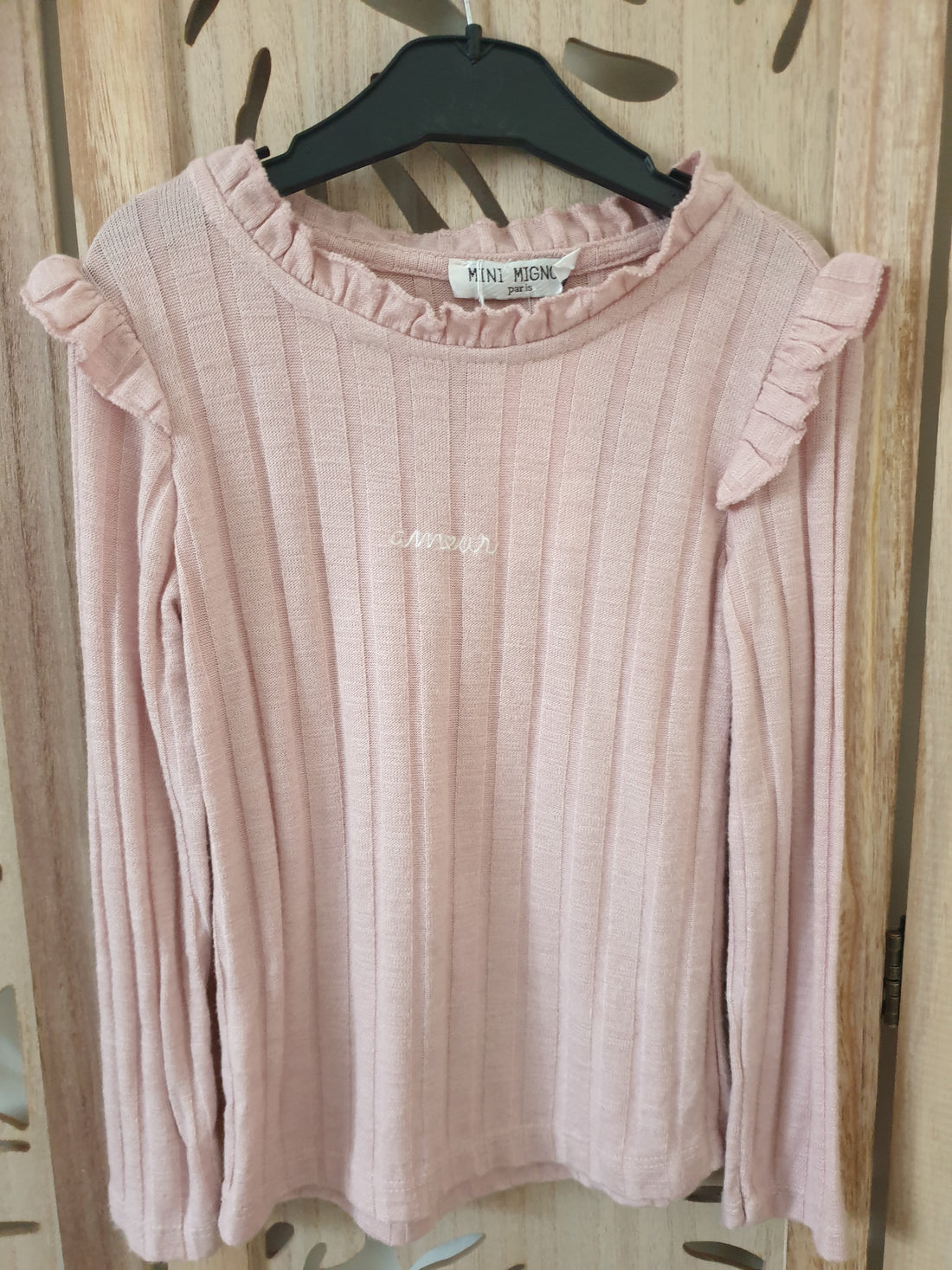 Pull fin brodé "amour" Maëlya