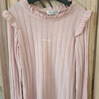 Pull fin brodé "amour" Maëlya