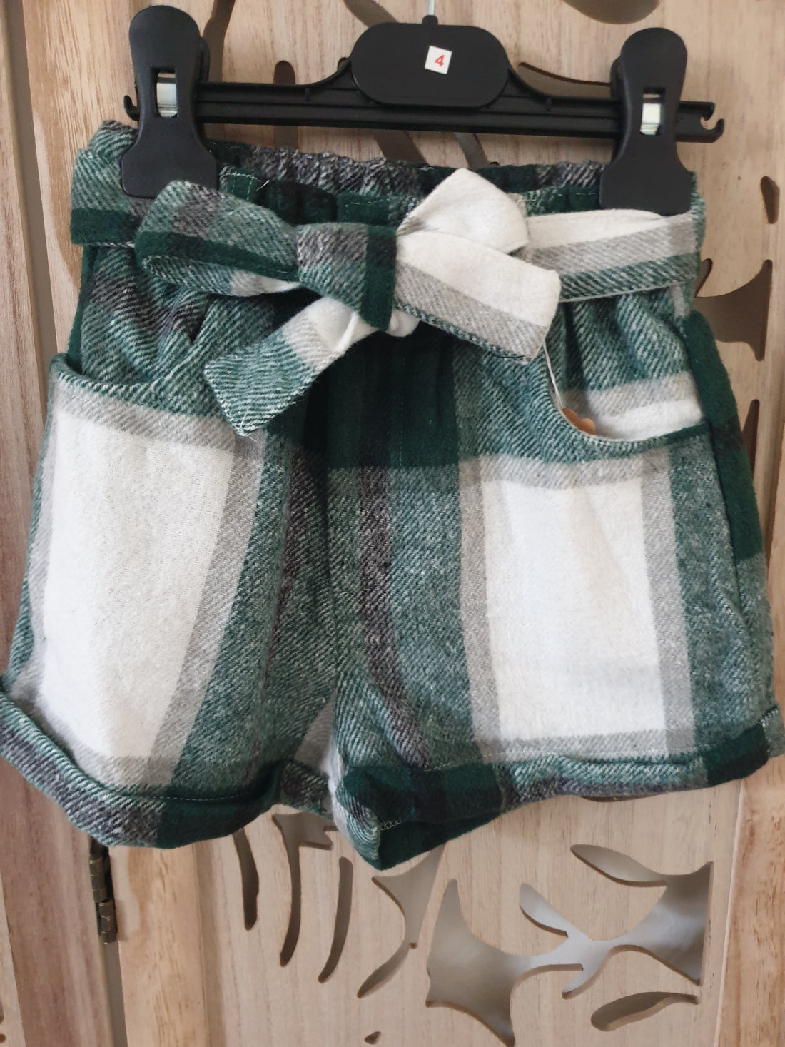Short à carreaux Léonie pour fille – style rétro chic