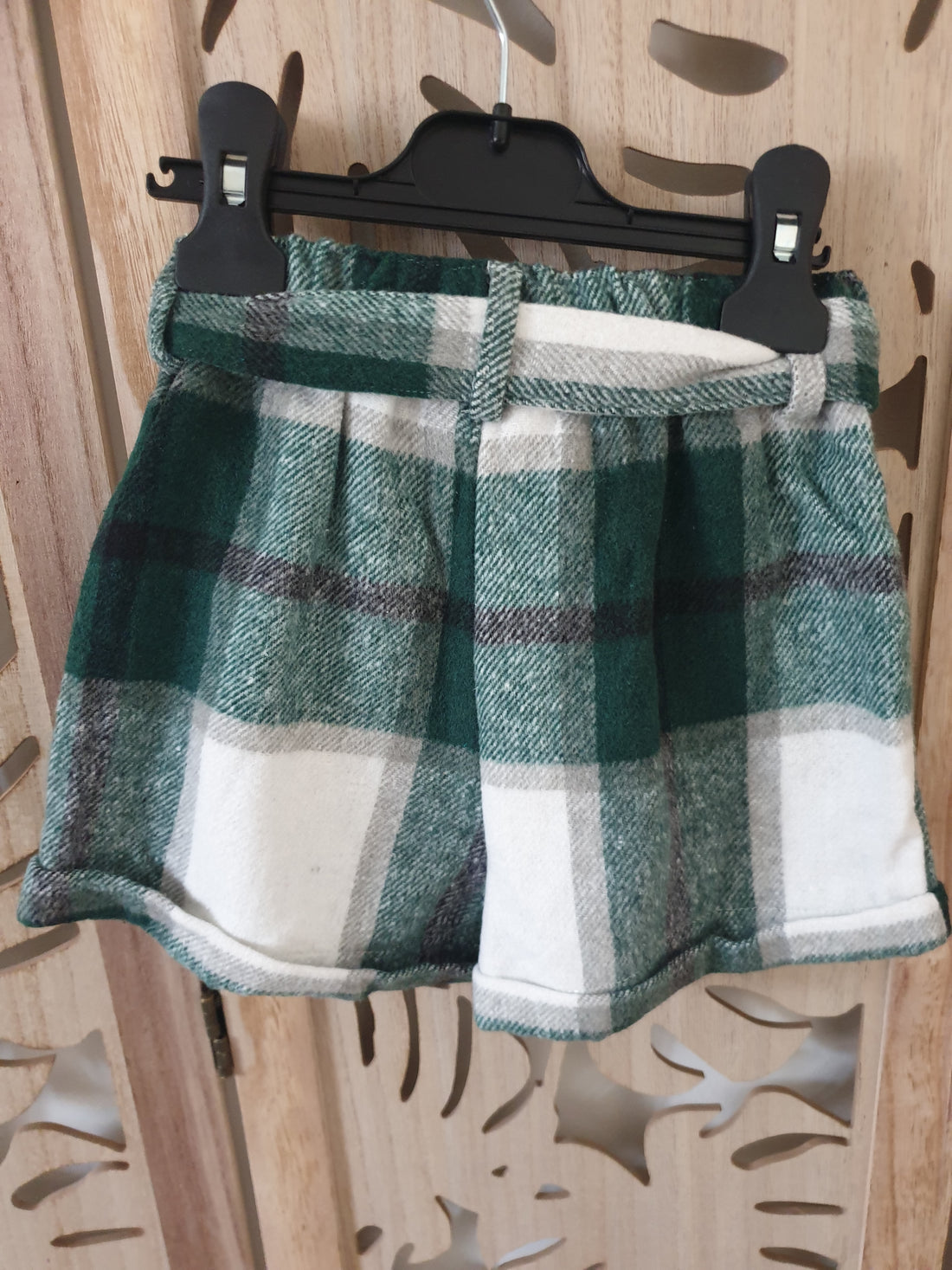 Short à carreaux Léonie pour fille – style rétro chic