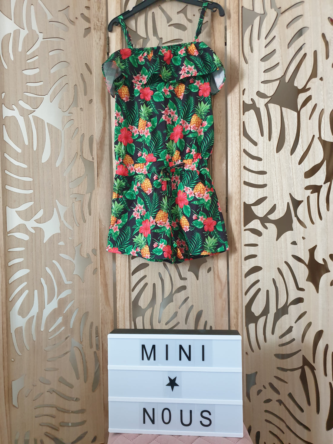 Combishort à fleurs