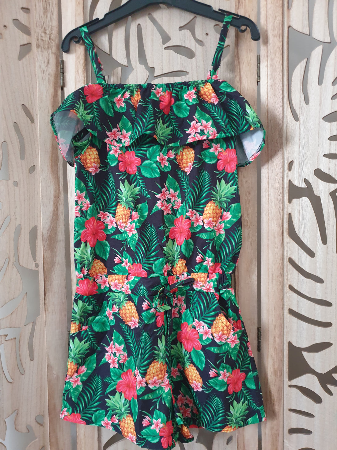Combishort à fleurs