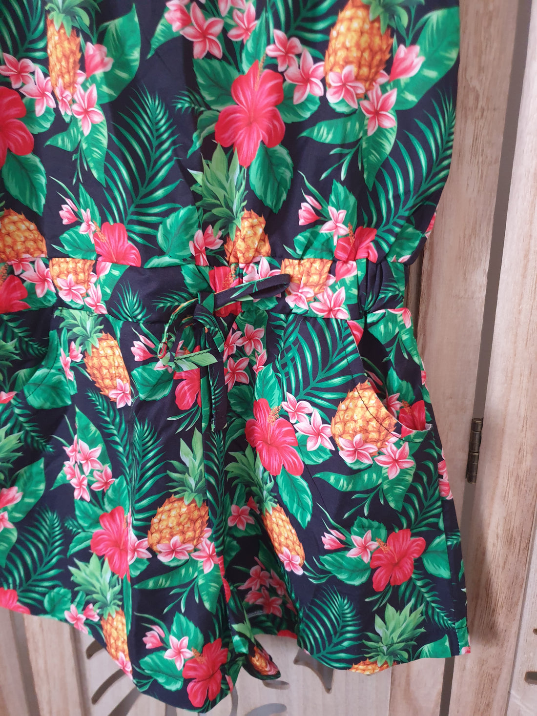Combishort à fleurs