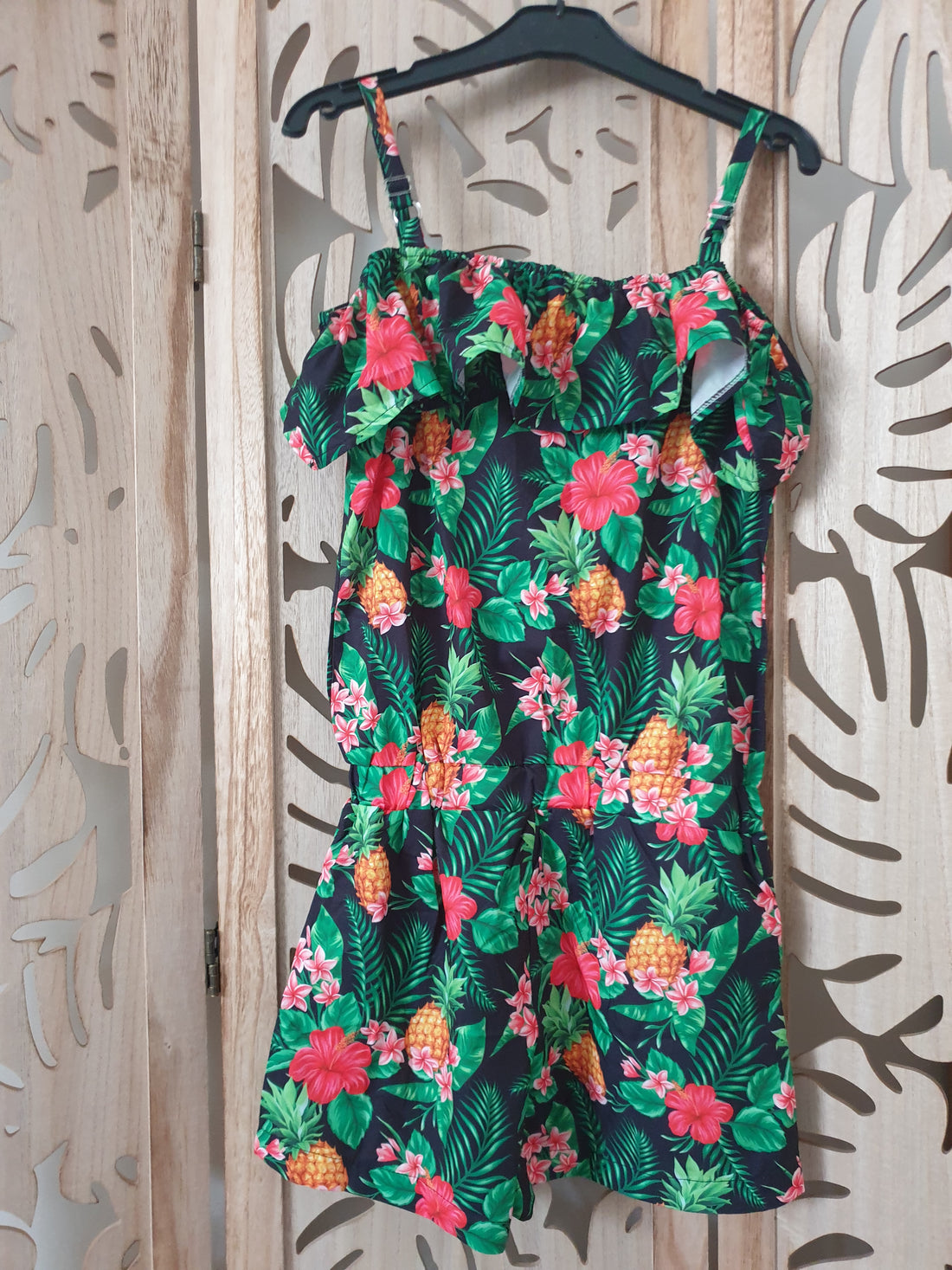 Combishort à fleurs