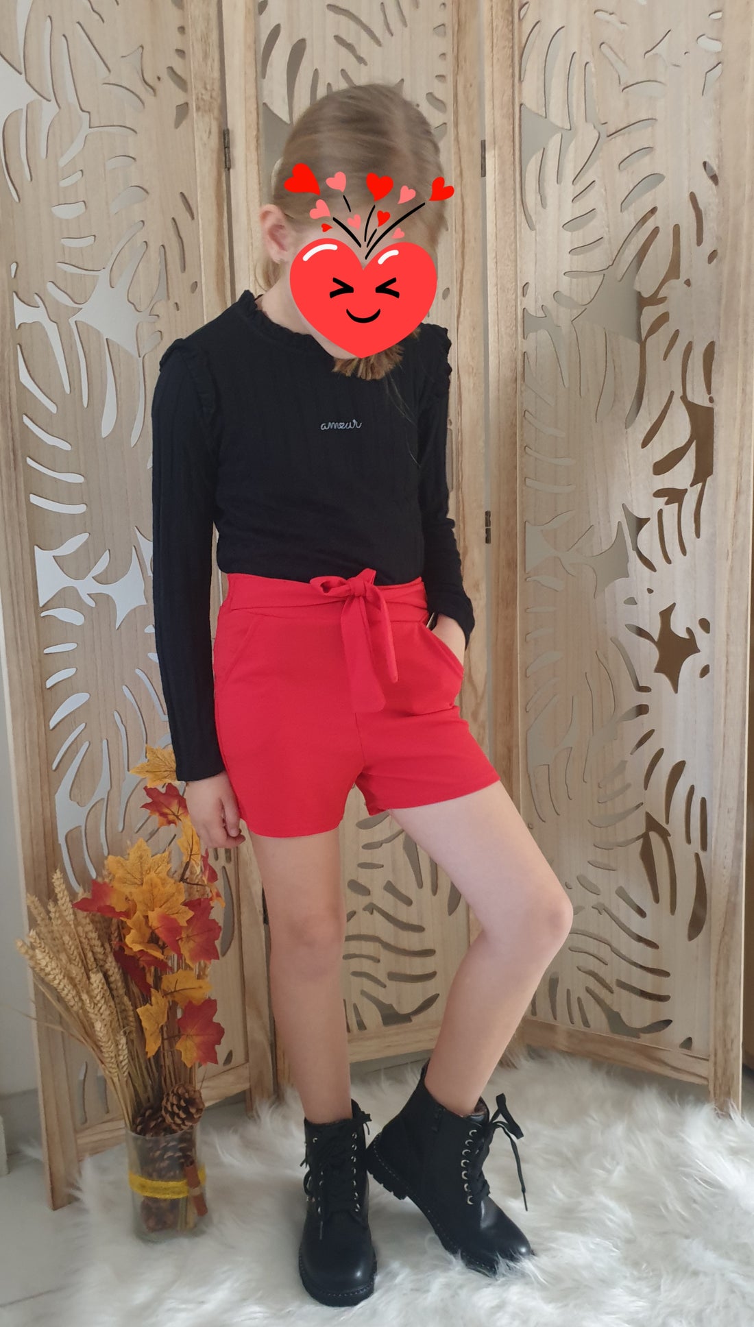 Pull fin brodé "amour" Maëlya