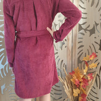 Robe en velours côtelé fille avec ceinture