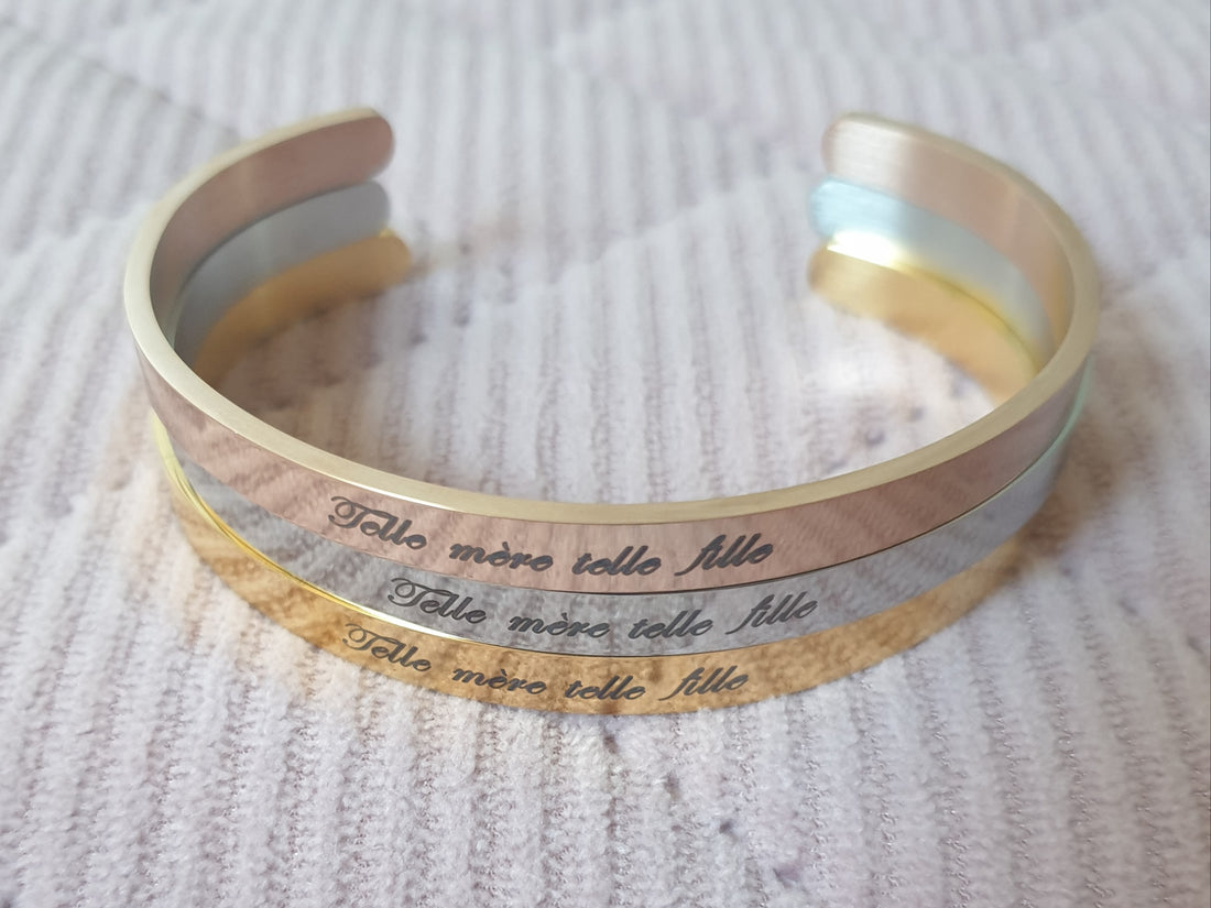 Bracelet jonc telle mère telle fille