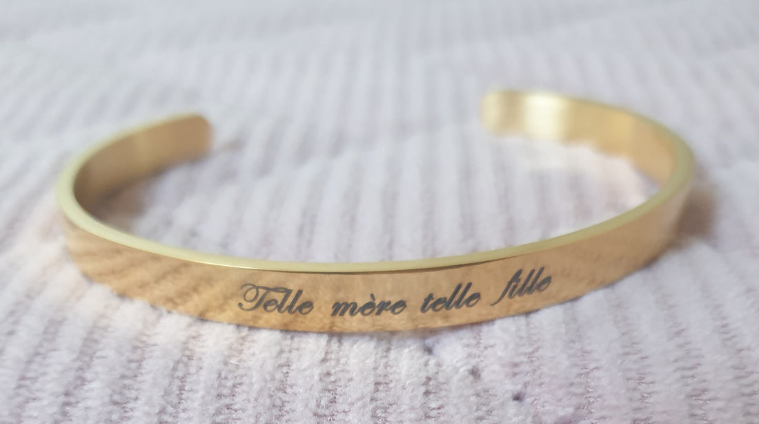 Bracelet jonc telle mère telle fille
