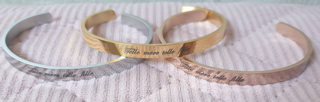 Bracelet jonc telle mère telle fille