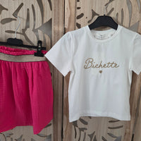 Jupe courte en gaze de coton