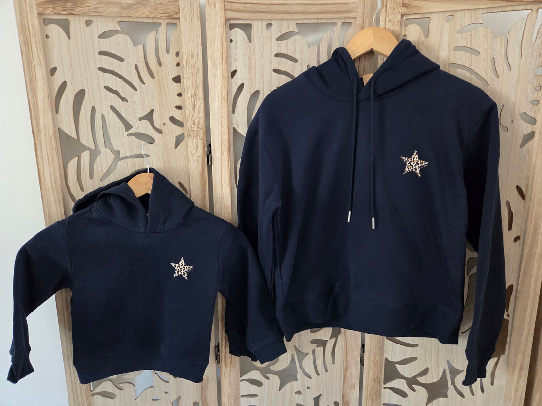 Sweat à capuche étoile femme