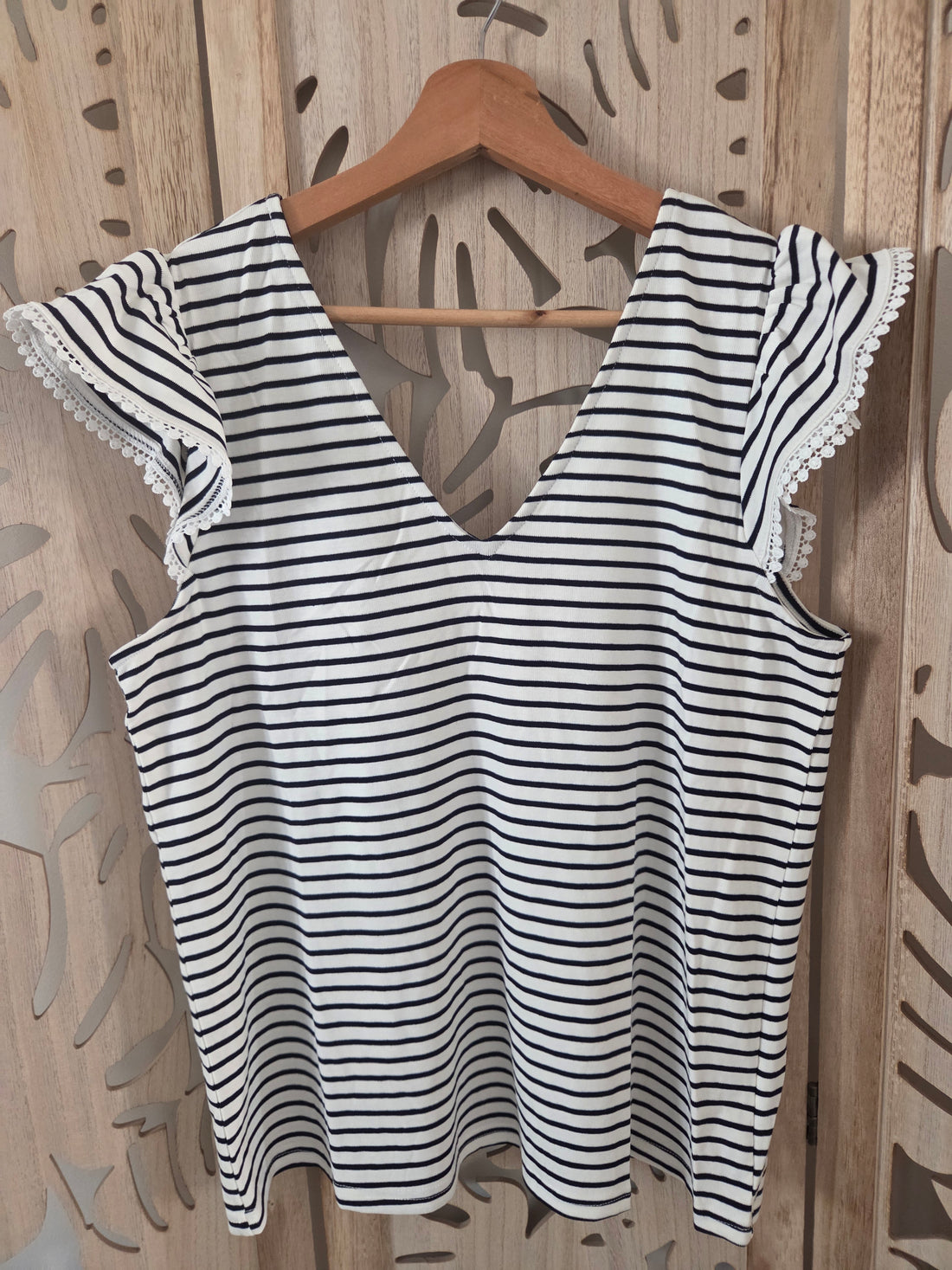 T-shirt rayé marine et blanc (Maman)