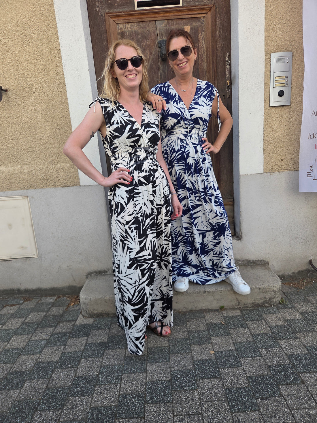 Robe longue motifs palmiers