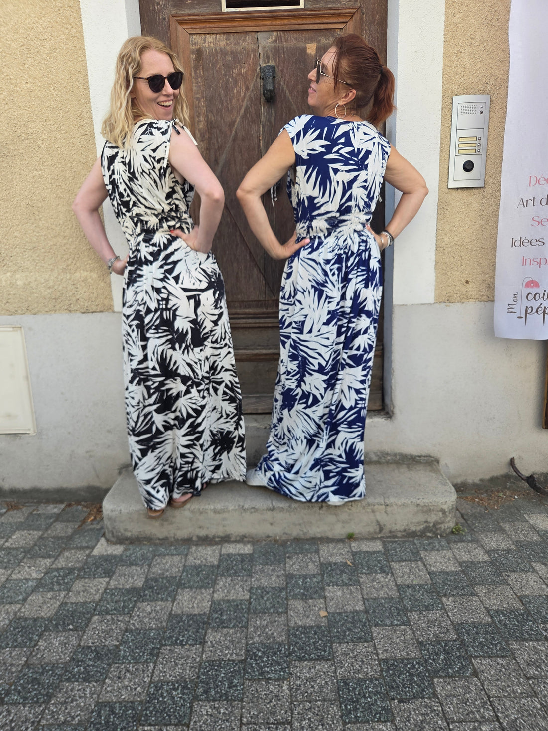 Robe longue motifs palmiers