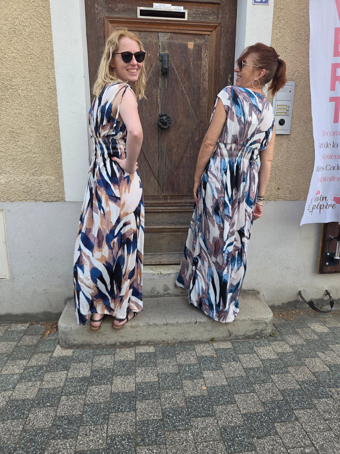 Robe longues motifs feuilles