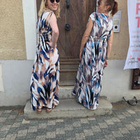 Robe longues motifs feuilles