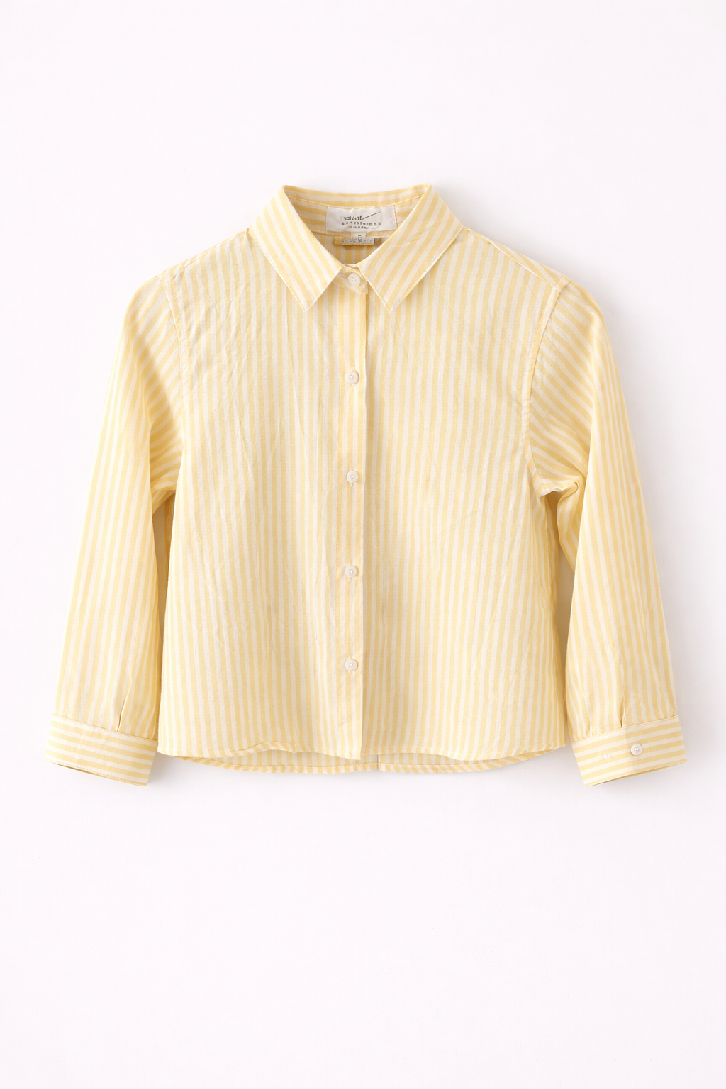 Chemise rayée jaune brodée "Summer Lover" (Maman)