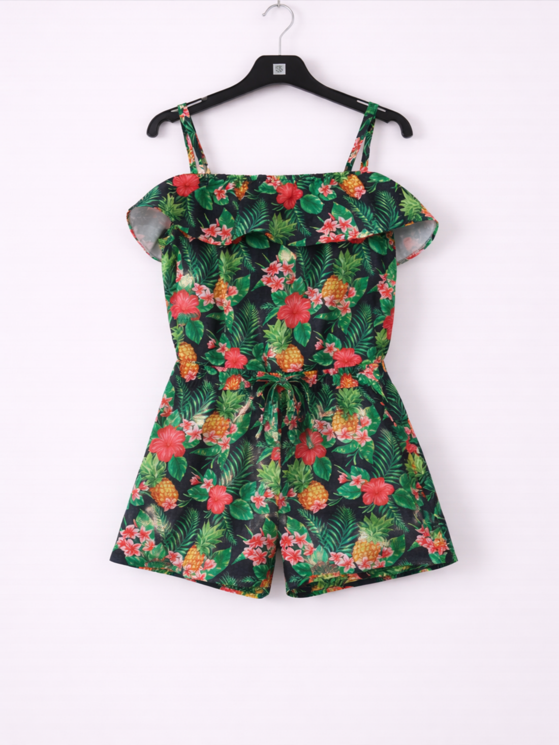 Combishort à fleurs