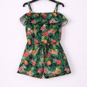 Combishort à fleurs