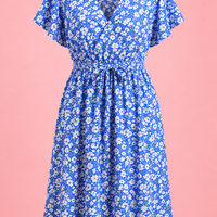 Robe courte motifs fleurs
