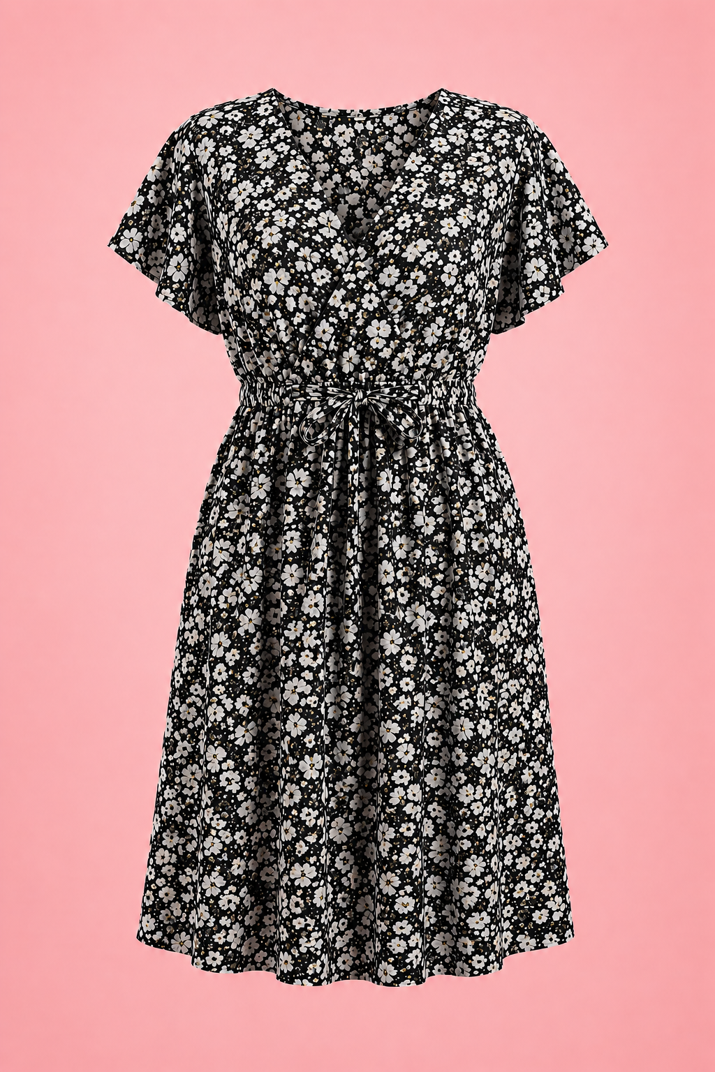 Robe courte motifs fleurs
