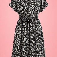 Robe courte motifs fleurs