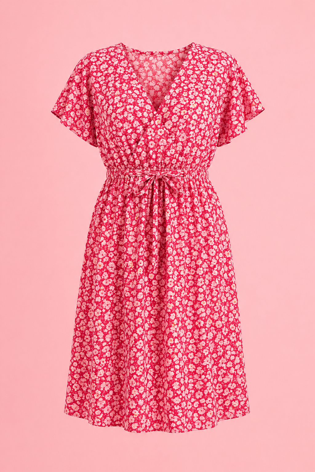 Robe courte motifs fleurs