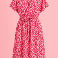 Robe courte motifs fleurs