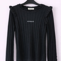 Pull fin brodé "amour" Maëlya