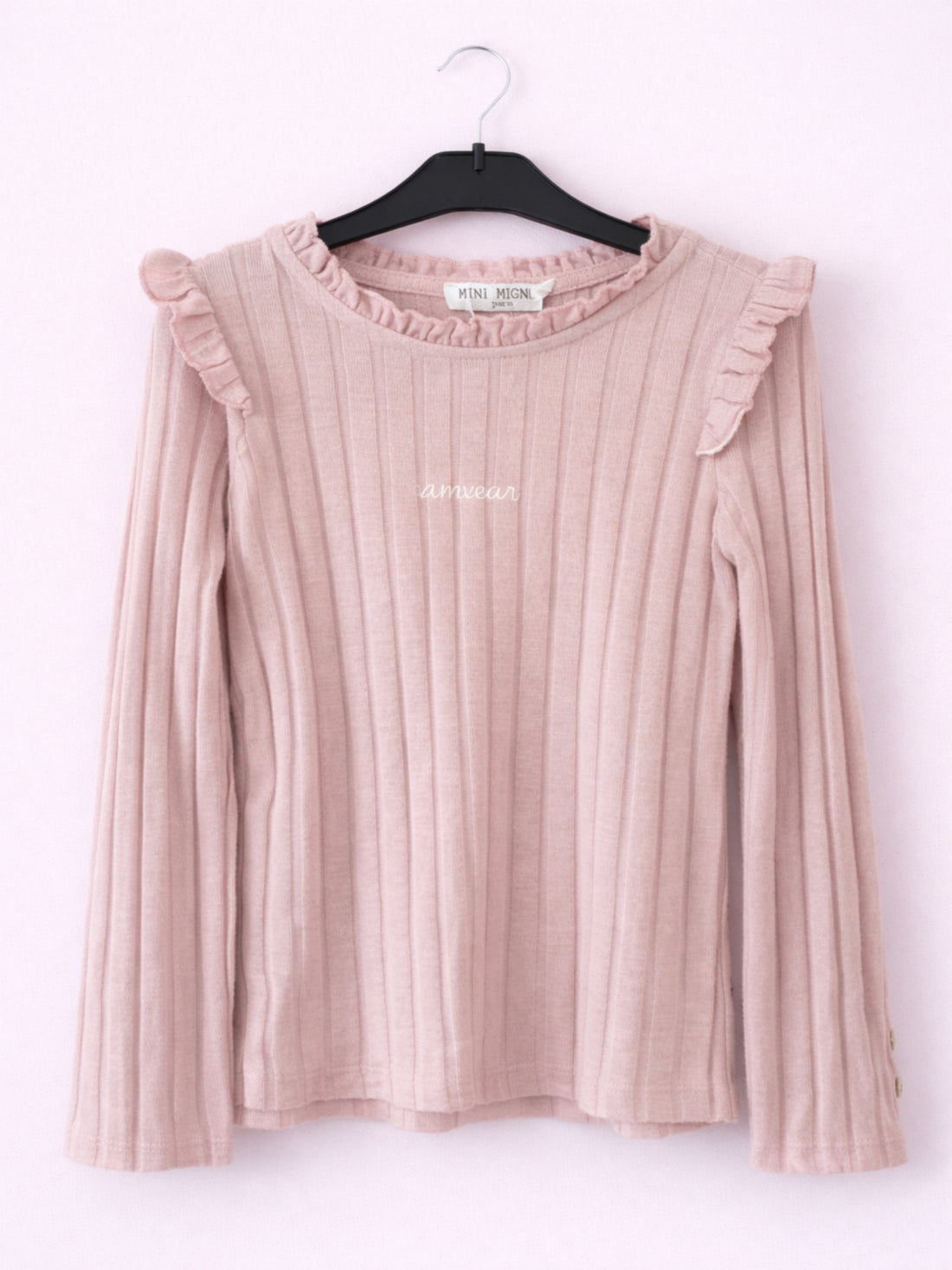 Pull fin brodé "amour" Maëlya