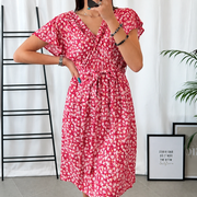 Robe courte motifs fleurs