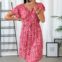 Robe courte motifs fleurs