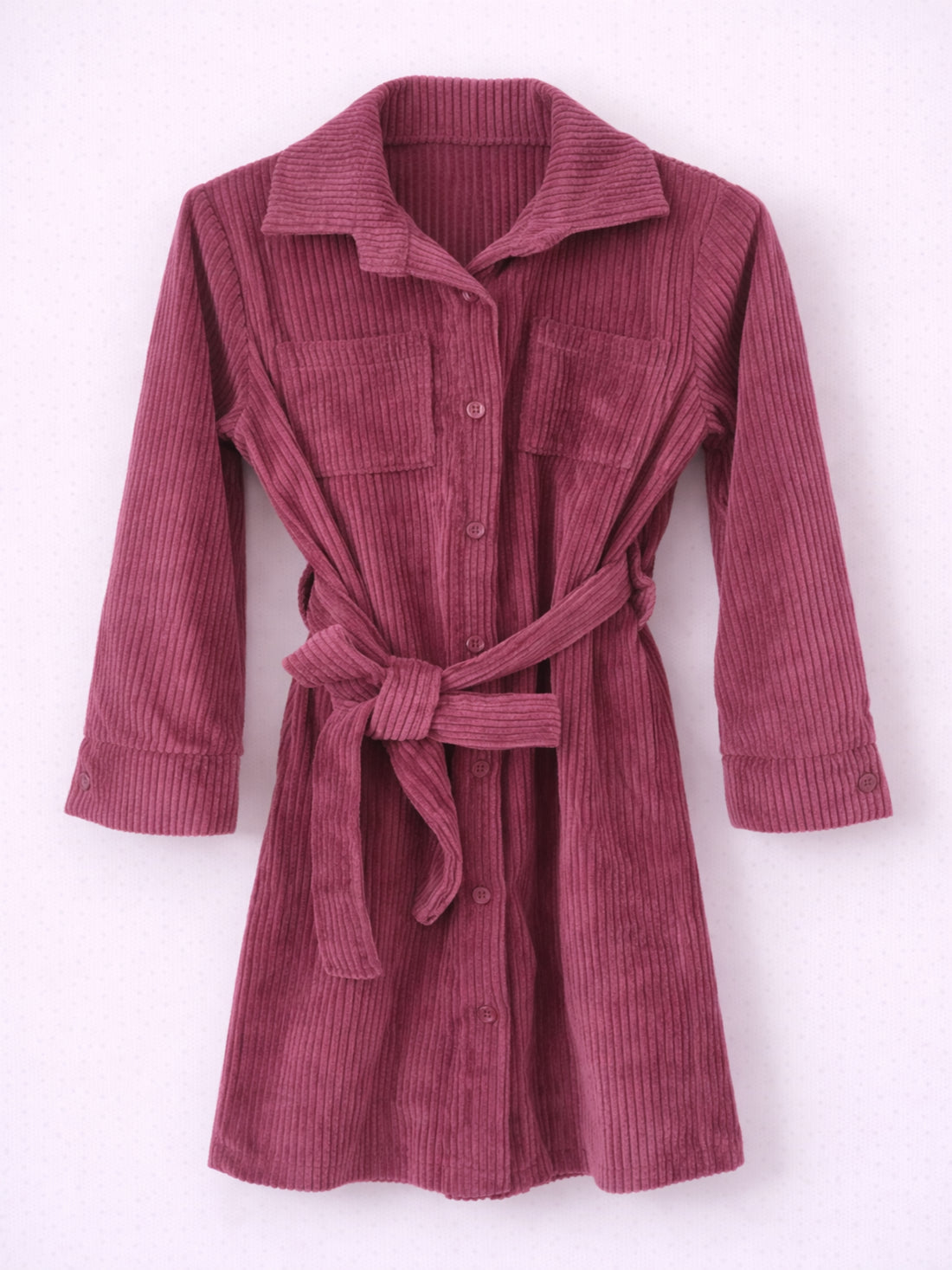 Robe en velours côtelé fille avec ceinture