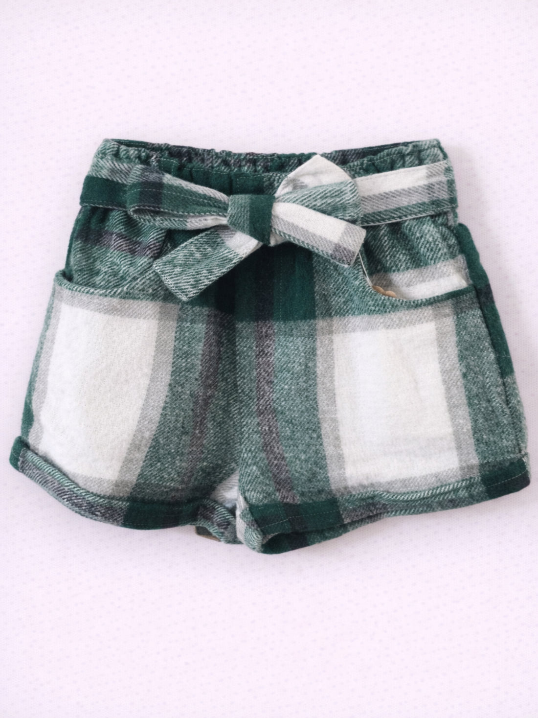 Short à carreaux Léonie pour fille – style rétro chic
