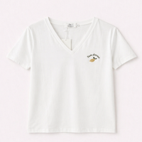 T-shirt blanc avec broderie « Zeste d’Amour » (Maman)